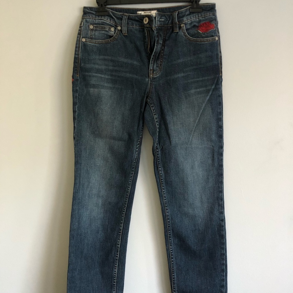 Free People Rose Embroidered Jeans - Picture 2 of 7